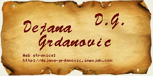 Dejana Grdanović vizit kartica